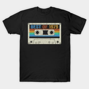 Best Of 1979 45th Birthday Gifts Cassette Tape Vintage T-Shirt